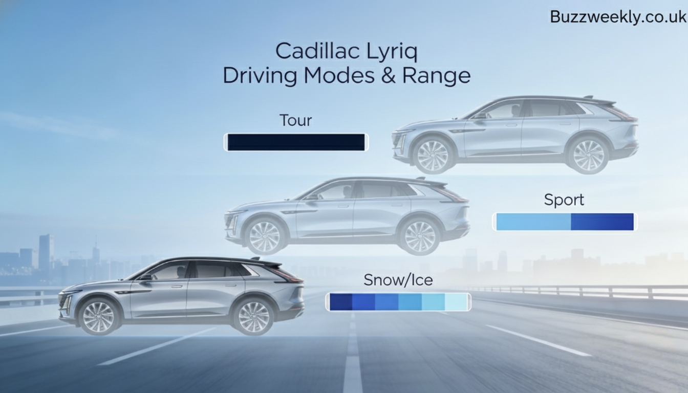 Do the Driving Modes in Cadillac Lyriq Offer Different Ranges or Battery Usages?