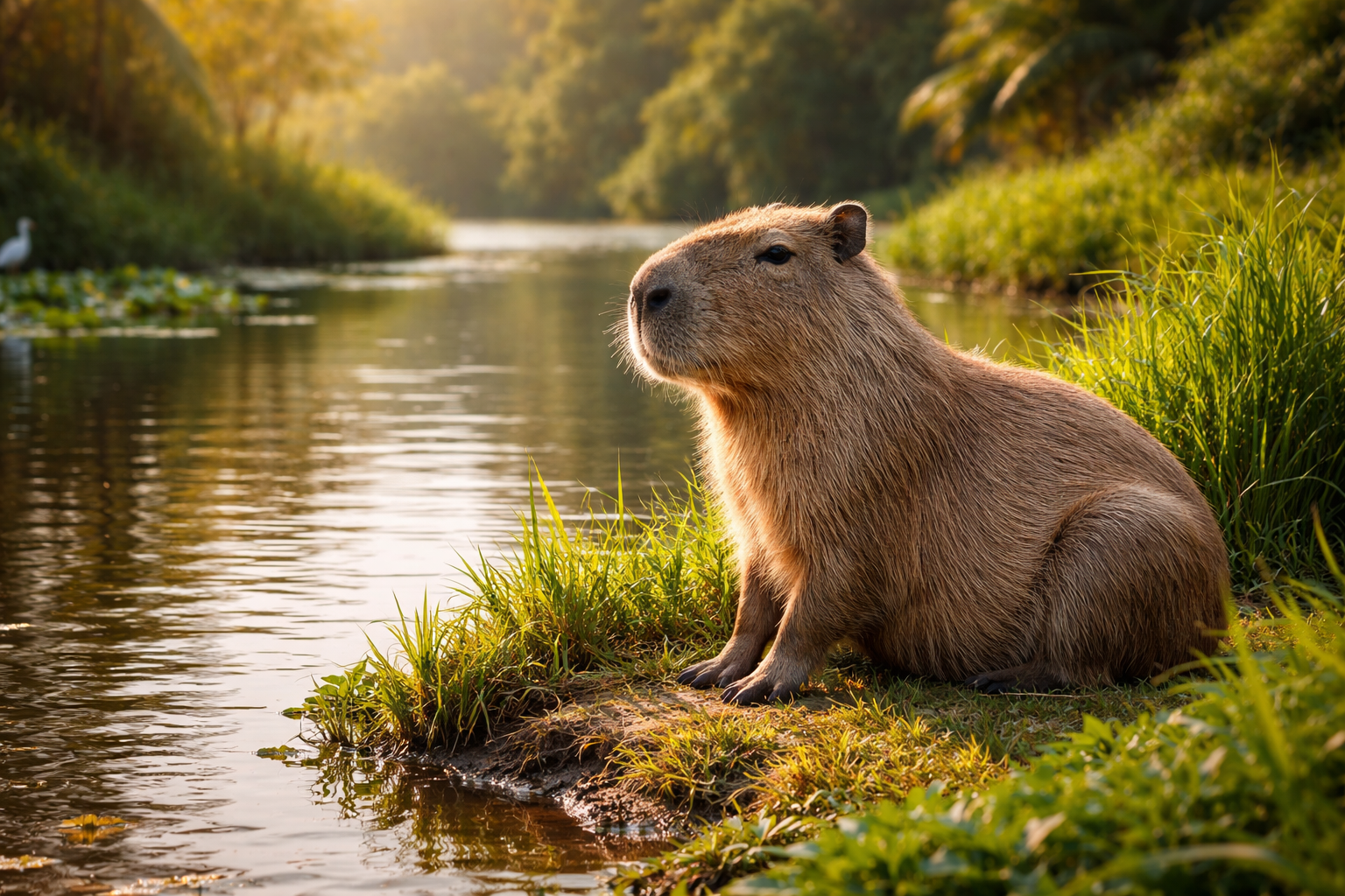 cadibara: The Calm Giant Rodent of South America Wetlands