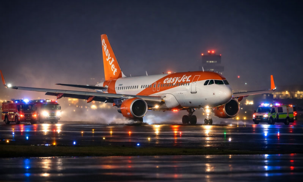 easyjet flight u2238 emergency landing newcastle crisis